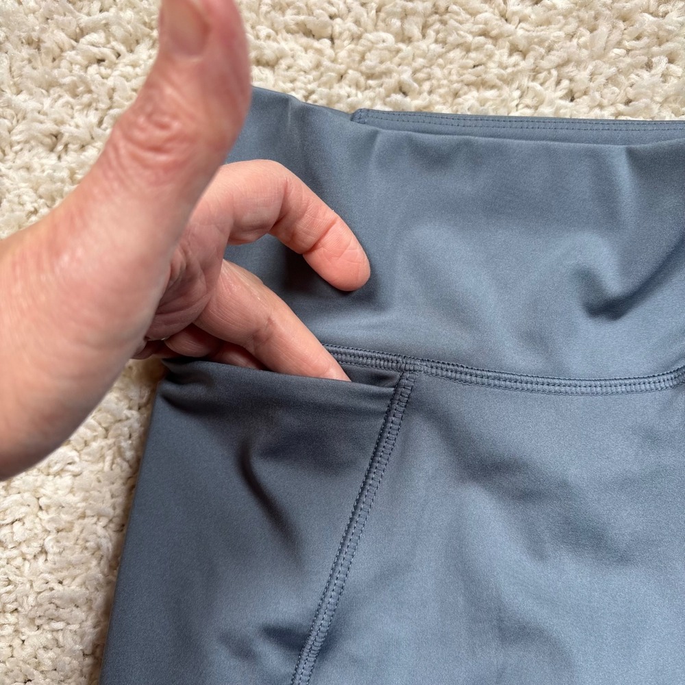 Fabletics High Waisted Moto Leggings Slate Gray‎ XXS Pockets Athletic Workout - Picture 3 of 8